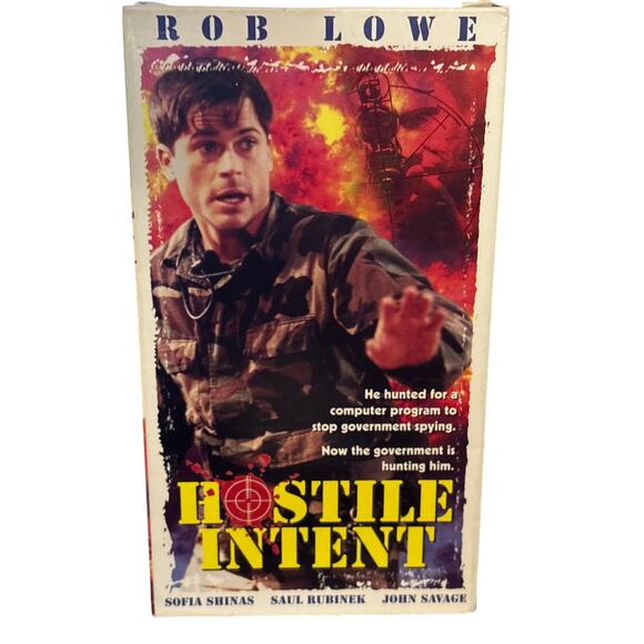 Hostile Intent demo Screener VHS cabin fever Rob Lowe vintage retro action movie - Picture 1 of 3